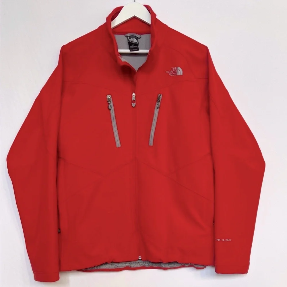 The North Face Apex Ski Snowboard Rain Jacket Red Stitch Logo Men L-Discontinued